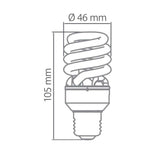 KIT DE 20 PIEZAS DE FOCO FLUORESCENTE TECNOLITE 13W LUZ SUAVE CALIDA BASE E27