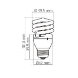 KIT DE 20 PIEZAS DE FOCO FLUORESCENTE TECNOLITE 13W LUZ DE DIA BASE E27