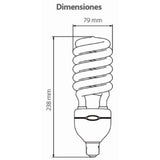 KIT DE 6 PIEZAS DE FOCO FLUORESCENTE TECNOLITE 65W LUZ DE DÍA BASE E27 *** OFRECER 83906 ***