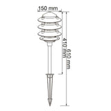 KIT DE 2 PIEZAS DE MINI POSTE ANTEQUERA I TECNOLITE DE EXTERIOR ESTACA IP44 BASE E27