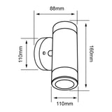 KIT DE 2 PIEZAS DE LAMPARA DE EXTERIOR LED TECNOLITE ENCKE PARA SOBREPONER 9W LUZ SUAVE CALIDA