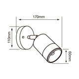 KIT DE 2 PIEZAS DE REFLECTOR DE EXTERIOR LED ZINNER TECNOLITE PARA SOBREPONER 4.5W LUZ SUAVE CALIDA