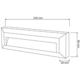 KIT DE 2 PIEZAS DE LAMPARA DE EXTERIOR LED TECNOLITE ANSHAN PARA SOBREPONER 1.5W LUZ BLANCA NEUTRA GRIS