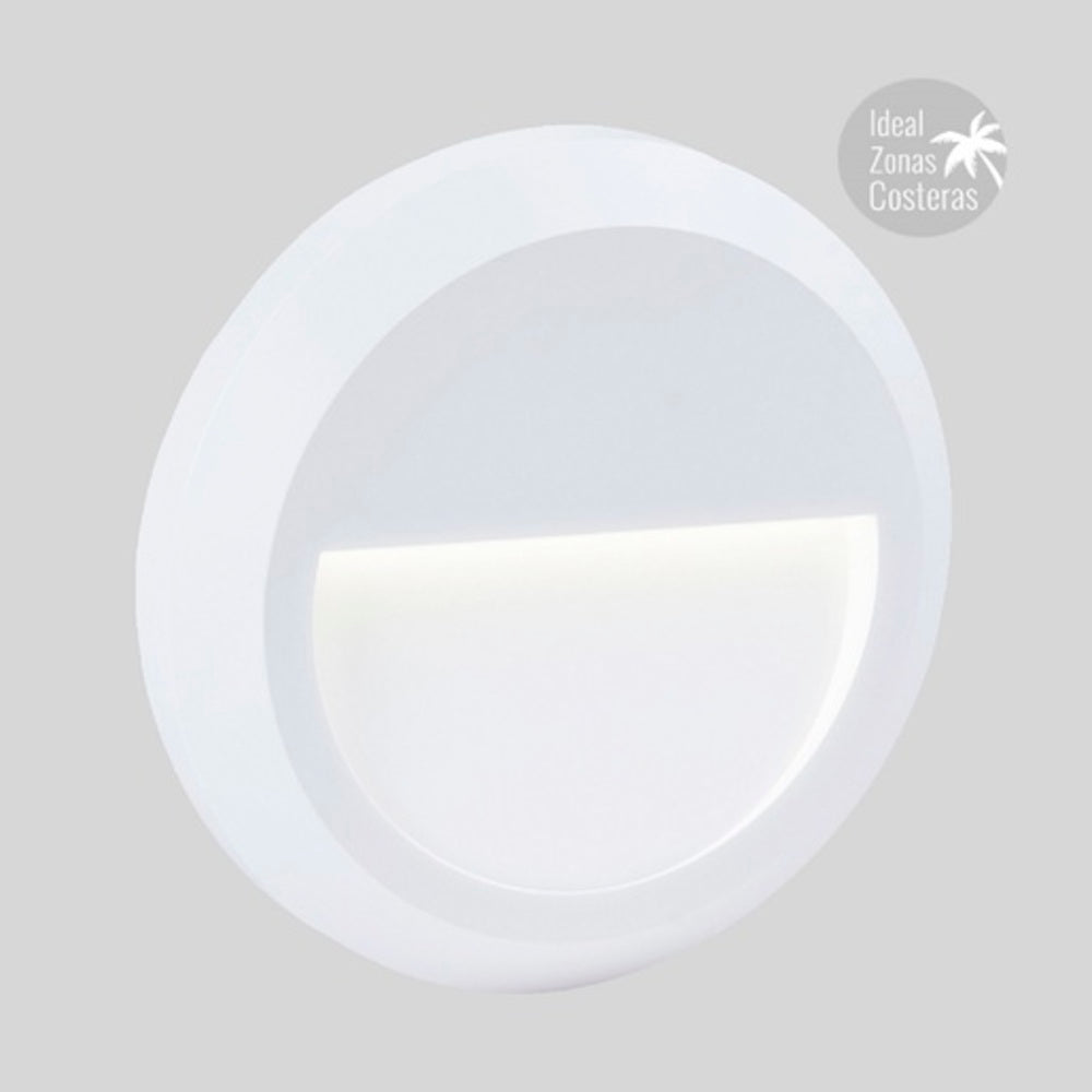 KIT DE 2 PIEZAS DE LÁMPARA LED DE EXTERIOR ANSHAN II TECNOLITE PARA SOBREPONER 1W LUZ BLANCA NEUTRA BLANCO