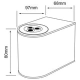 KIT DE 2 PIEZAS DE LAMPARA DE EXTERIOR LED ABIYAN TECNOLITE PARA SOBREPONER 6W LUZ BLANCA NEUTRA