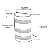 KIT DE 2 PIEZAS DE LAMPARA DE EXTERIOR LED RAVENNE TECNOLITE PARA SOBREPONER 6W LUZ BLANCA NEUTRA