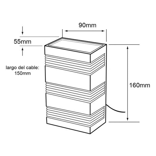 KIT DE 2 PIEZAS DE LAMPARA DE EXTERIOR LED RAWENNA TECNOLITE PARA SOBREPONER 6W LUZ BLANCA NEUTRA
