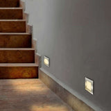 KIT DE 2 PIEZAS DE LÁMPARA DE EXTERIOR EMPOTRABLE LED CERDEÑA TECNOLITE 0.6W LUZ SUAVE CÁLIDA