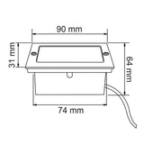 KIT DE 3 PIEZAS DE LAMPARA DE EXTERIOR EMPOTRABLE LED CERDEÑA I TECNOLITE 0.6W LUZ SUAVE CALIDA
