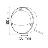 KIT DE 2 PIEZAS DE LÁMPARA DE CORTESÍA LED CASPE I TECNOLITE PARA SOBREPONER 1W IP44 LUZ BLANCA CALIDA BRILLANTE