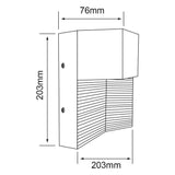 KIT DE 2 PIEZAS DE LAMPARA DE EXTERIOR LED QUADRATA TECNOLITE PARA SOBREPONER 8W LUZ SUAVE CALIDA SATINADO