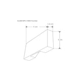 KIT DE 4 LUMINARIOS DE PARED MONTAJE SOBREPONER FORMA RECTANGULAR  10W EN LUZ CALIDA COLOR BLANCO ILUMILEDS