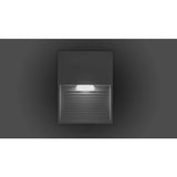 KIT DE 3 PIEZAS DE LUMINARIO DE PARED MONTAJE SOBREPONER RECTANGULAR LED 2W LUZ BLANCO CALIDO COLOR NEGRO ILUMILEDS