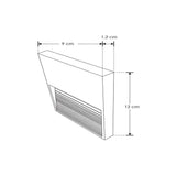 KIT DE 3 PIEZAS DE LUMINARIO DE PARED MONTAJE SOBREPONER RECTANGULAR LED 2W LUZ BLANCO CALIDO COLOR NEGRO ILUMILEDS