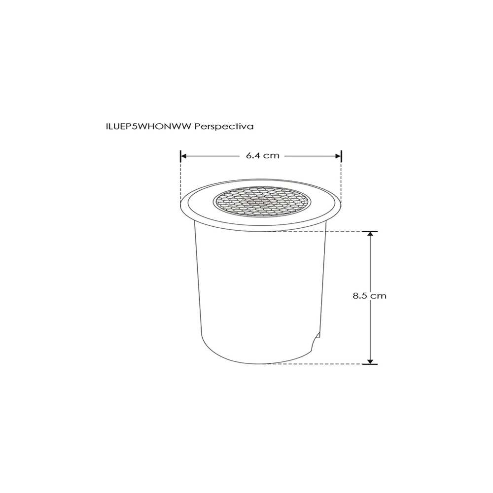 KIT DE 2 LUMINARIOS DE PISO PARA EMPOTRAR REDONDO LUZ BLANCO CALIDO 5W EN COLOR NEGRO ILUMILEDS