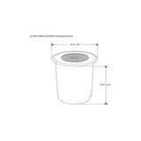 KIT DE 2 LUMINARIOS DE PISO PARA EMPOTRAR REDONDO LUZ BLANCO CALIDO 5W EN COLOR NEGRO ILUMILEDS