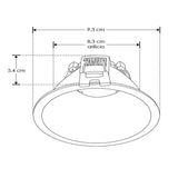 KIT DE 8 DIFUSORES PARA LAMPARA MR16, GU10 O MODULO LED REDONDO NEGRO TIPO BAFLE ANTIDESLUMBRANTE CON CONECTOR MR16 ILUMILEDS