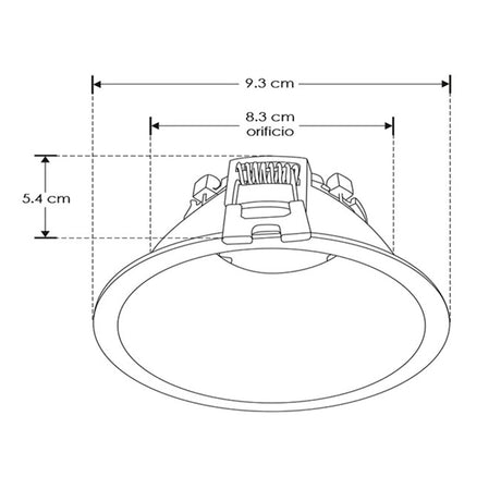 KIT DE 8 DIFUSORES PARA LAMPARA MR16, GU10 O MODULO LED REDONDO NEGRO TIPO BAFLE ANTIDESLUMBRANTE CON CONECTOR MR16 ILUMILEDS