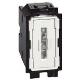 KIT DE 5 INTERRUPTORES SENCILLOS 1 MODULO 1AX 127-250 VOLTS LINEA LIVING NOW COLOR BLANCO CON NEGRO LEGRAND