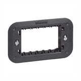 KIT DE 13  SOPORTES 3 MODULOS CON TORNILLOS LINEA LIVING NOW COLOR NEGRO LEGRAND