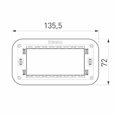 KIT DE 8 SOPORTES 4 MODULOS COLOR NEGRO LINEA LIVING NOW LEGRAND