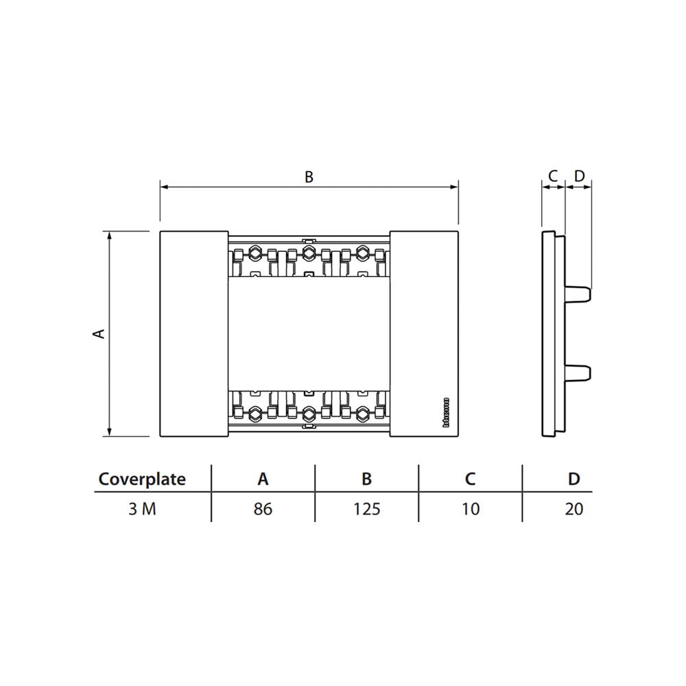 KIT DE 7 PLACAS 3 MODULOS COLOR BLANCO LINEA LIVING NOW LEGRAND