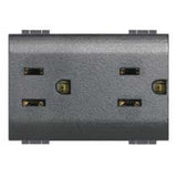 KIT DE 4 TOMACORRIENTE DUPLEX 2 POLOS + TIERRA 3 MODULOS 15 AMPERES 127-277 VOLTS NEGRO LINEA LIVING Y LIGHT LEGRAND