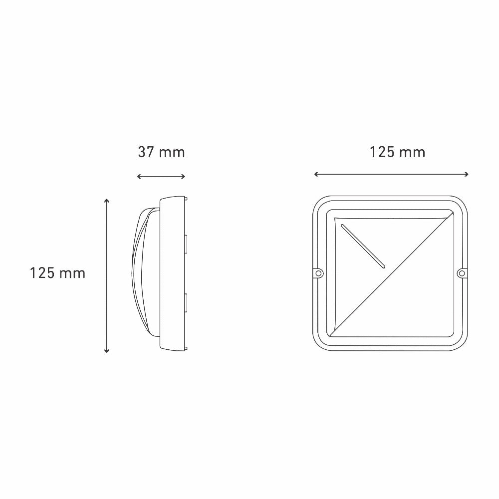 KIT DE 2 LUMINARIOS LED PARA SOBREPONER CEILING 125 PRISMA 4W 100-240 VOLTS LUZ BLANCO CALIDO COLOR BLANCO ELECTROMAG