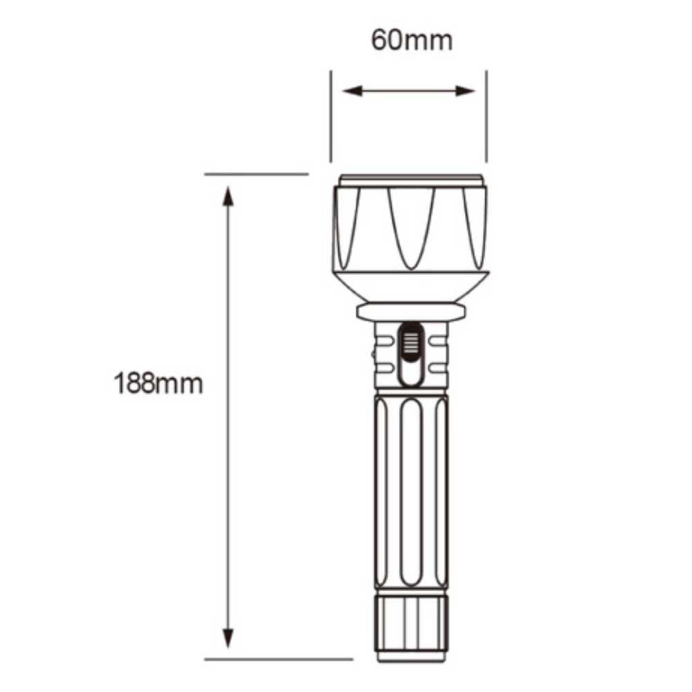 KIT DE 8 PIEZAS DE LINTERNA LED TECNOLITE HANDEN II RECARGABLE PORTATIL 1W LUZ DE DIA INCLUYE CABLE DE CARGA