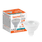 KIT DE 27 PIEZAS DE FOCO LED TECNOLITE TIPO MR16 6W LUZ DE DIA BASE GX5.3