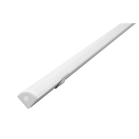KIT DE 2 PERFILES PARA TIRA EXTRAPLANA LED 2 MTS PERFIL,MICA DIFUSA,2 TAPAS LATERALES,2 GRAPAS COLOR BLANCO ILUMILEDS