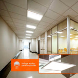 KIT DE 2 PIEZAS DE PANEL LED DOMUS I TECNOLITE PARA SUSPENDER O EMPOTRAR 40W LUZ BLANCA NEUTRA LED INTEGRADO ***NO INCLUYE KIT DE SUSPENSION***
