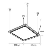 KIT DE 2 PIEZAS DE PANEL LED DOMUS I TECNOLITE PARA SUSPENDER O EMPOTRAR 40W LUZ BLANCA NEUTRA LED INTEGRADO ***NO INCLUYE KIT DE SUSPENSION***