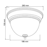 KIT DE 3 PIEZAS DE LÁMPARA DE INTERIOR TECNOLITE LENO III PARA SOBREPONER BASE E27 LATONADO