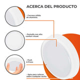 KIT DE 3 PIEZAS DE LAMPARA DE INTERIOR LED TECNOLITE PADANG PARA SOBREPONER 10W LUZ SUAVE CALIDA