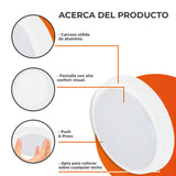 KIT DE 3 PIEZAS DE LÁMPARA DE INTERIOR LED TECNOLITE PADANG PARA SOBREPONER 10W LUZ DE DÍA