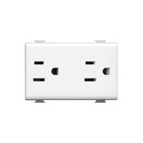 PACK DE 8 TOMACORRIENTE DUPLEX 3 MOD BLANCO 2P+T 15A 127-250V QZ5115DS BTICINO