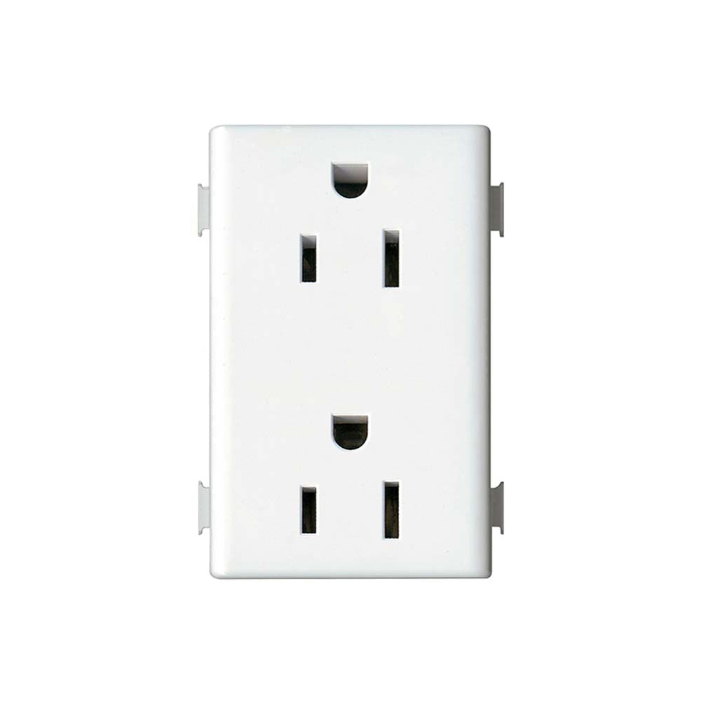 PACK DE 8 TOMACORRIENTE DUPLEX 3 MOD BLANCO 2P+T 15A 127-250V QZ5115DS BTICINO