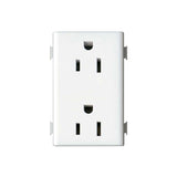 PACK DE 8 TOMACORRIENTE DUPLEX 3 MOD BLANCO 2P+T 15A 127-250V QZ5115DS BTICINO