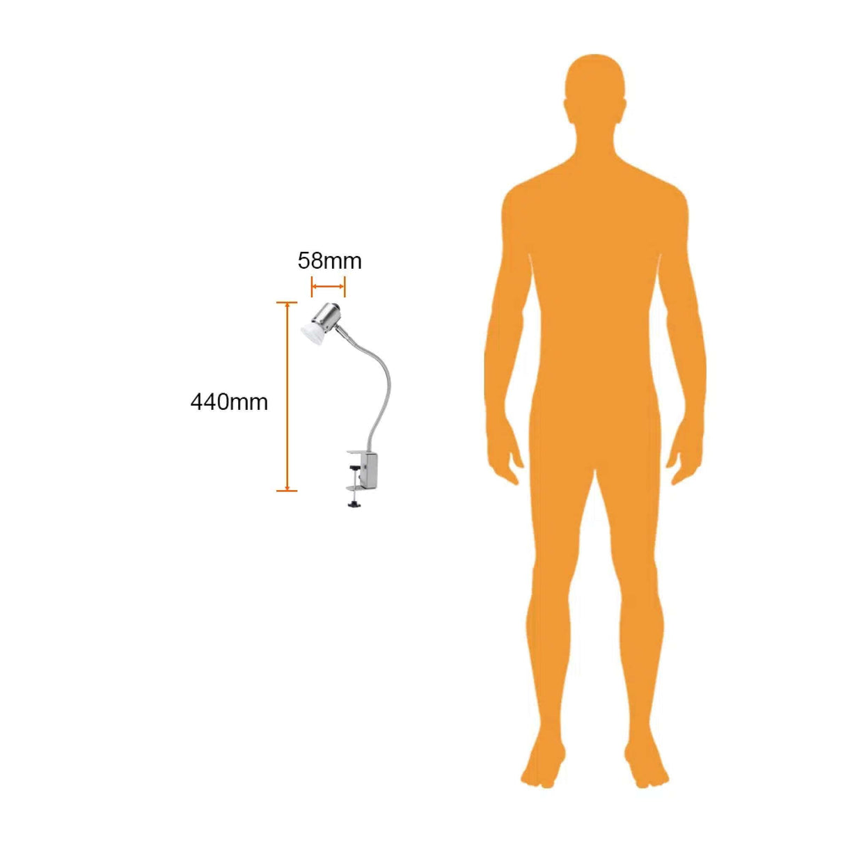 KIT DE 2 PIEZAS DE LAMPARA DE ESCRITORIO TECNOLITE CON ABRAZADERA 6W LUZ SUAVE CALIDA FLEXIBLE FOCO GU10 INCLUIDO
