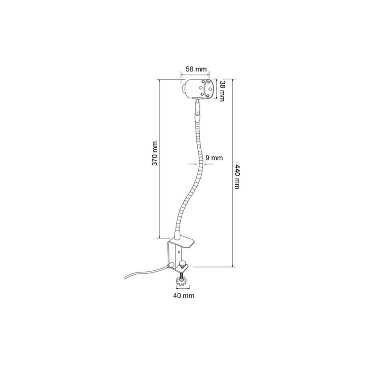 KIT DE 2 PIEZAS DE LAMPARA DE ESCRITORIO TECNOLITE CON ABRAZADERA 6W LUZ SUAVE CALIDA FLEXIBLE FOCO GU10 INCLUIDO