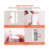 KIT DE 4 PIEZAS DE SENSOR DE APERTURA TECNOLITE OPEN ALERT PARA PUERTAS VENTANAS O CAJONES COMPATIBLE CON APP MOVIL Y ASISTENTES DE VOZ