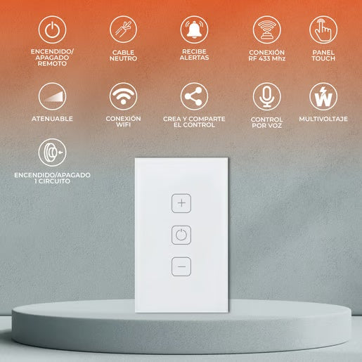 KIT DE 2 PIEZAS DE DIMMER 1C WIFI C/NEUTRO COLOR BLANCO