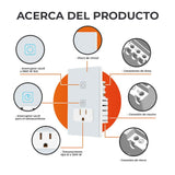 KIT DE 2 PIEZAS DE SWITCH SMART 1C + SMART PLUG 16A BCO