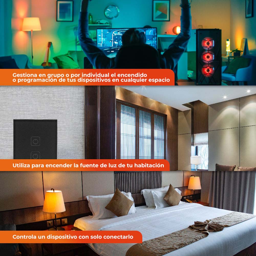 KIT DE 2 PIEZAS DE SWITCH SMART 1C + SMART PLUG 16A BCO