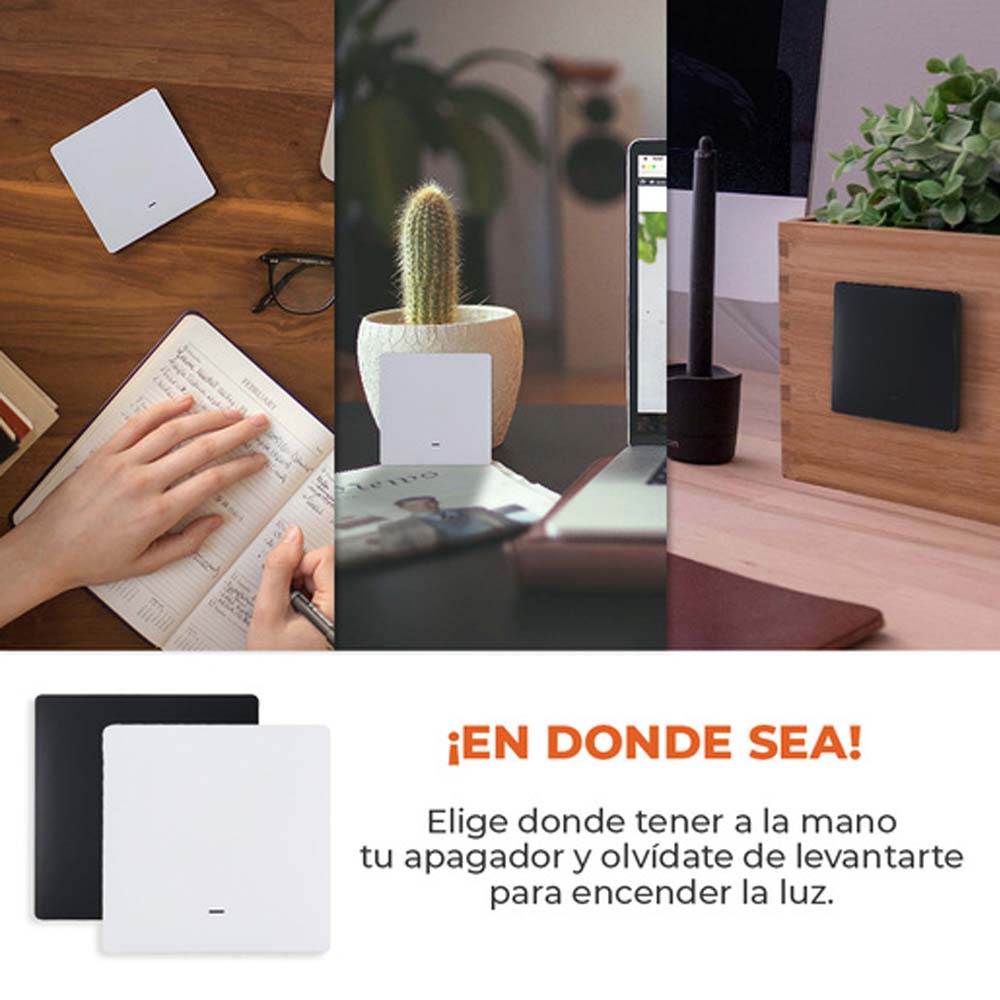 KIT DE 9 PIEZAS DE INTERRUPTOR SENCILLO DE ESCALERA ***BLANCO*** WI-FI .6W 3VCD