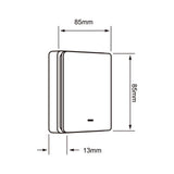 KIT DE 9 PIEZAS DE INTERRUPTOR SENCILLO DE ESCALERA ***BLANCO*** WI-FI .6W 3VCD