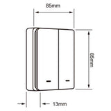 KIT DE 9 PIEZAS DE CONTROL SWITCH 2 INTERRUPTORES ***BLANCO*** .6W 3VCD
