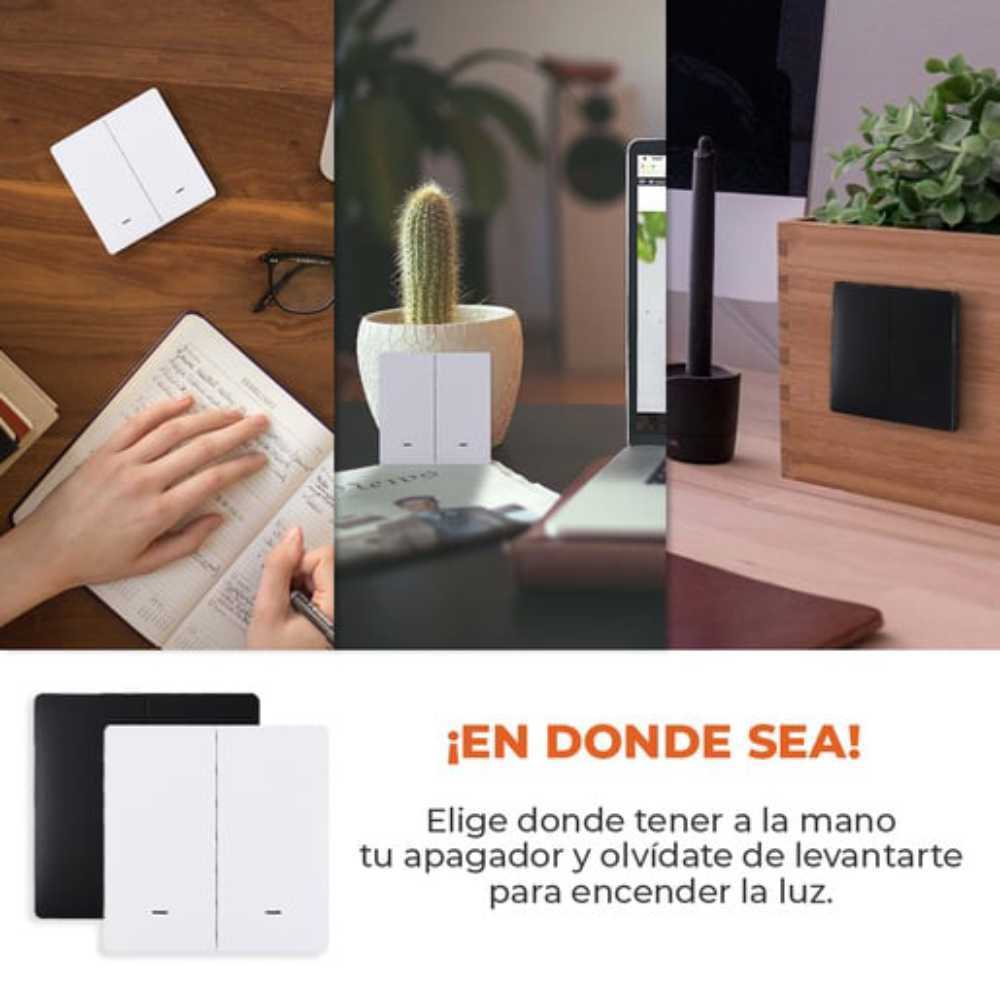 KIT DE 9 PIEZAS DE CONTROL SWITCH 2 INTERRUPTORES ***BLANCO*** .6W 3VCD