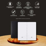 KIT DE 9 PIEZAS DE CONTROL SWITCH 2 INTERRUPTORES ***NEGRO*** .6W 3VCD